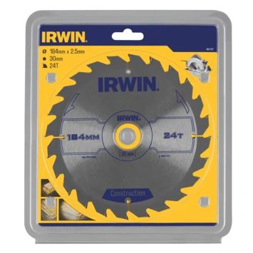 Irwin Cirkelzaagblad Ø184 Mm. Inclusief Reduceerringen Waardoor Geschikt Voor Asgat 16, 20 En 30 Mm, Vertanding 24T 3 Irwin Cirkelzaagblad Ø184 Mm. Inclusief Reduceerringen Waardoor Geschikt Voor Asgat 16, 20 En 30 Mm, Vertanding 24T - Afbeelding 3