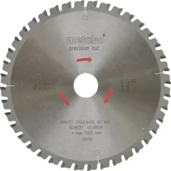 Metabo Precision Cut Cirkelzaagblad Hw/ct 210x30, 40 Tanden